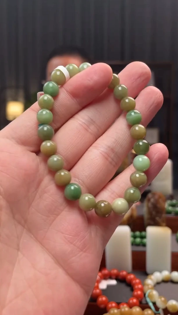 吊坠(不含链)未镶嵌和田玉手串卡8+