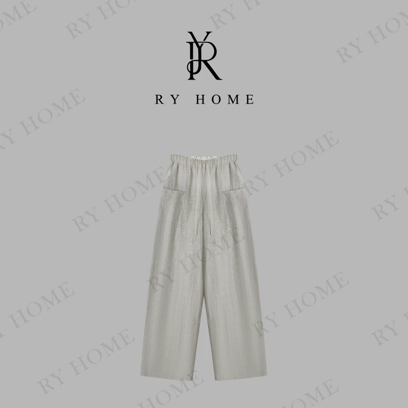 【容雨RYHOME】亚麻+莱赛尔欧若风气球工装裤251K2444