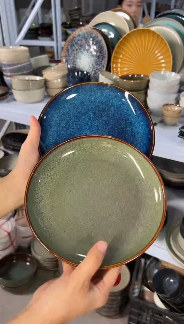 陶瓷外贸尾货瑕疵满20包邮X2小盘