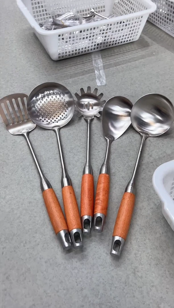 【闪购商品】不锈钢花梨木五件套