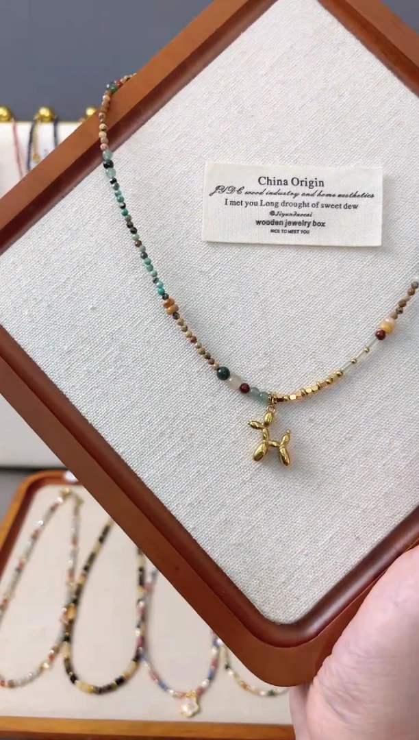 木变石（虎睛石）钛钢颈饰7号