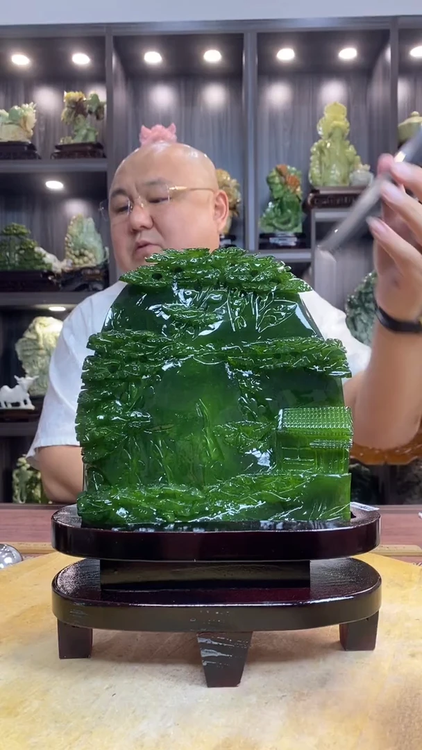 玉? 玉岫岩料手工雕刻装饰摆件居家送礼一物一图精品摆件