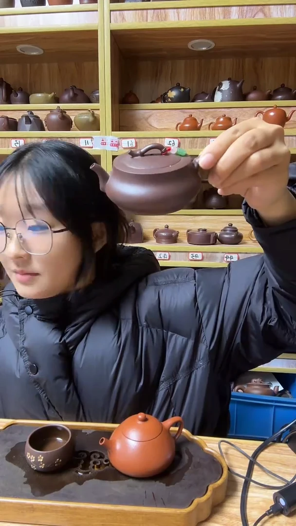 茶壶紫砂紫泥竹节150cc左右