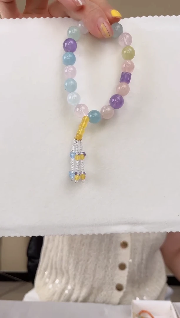 水晶手链未镶嵌水晶蜜蜡手串