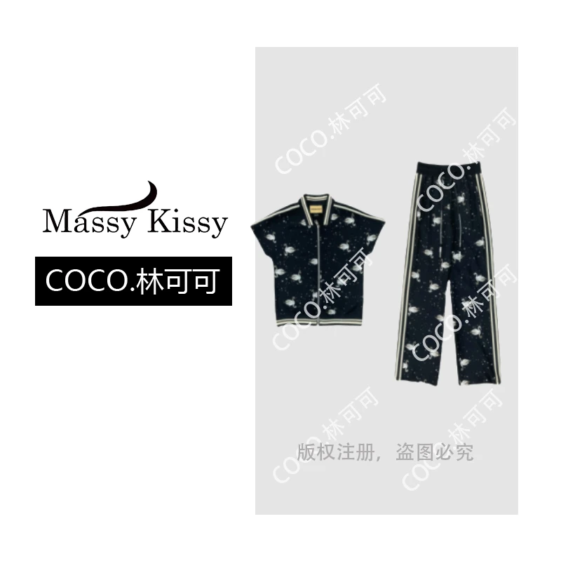 【COCO林可可】Y20春夏上新拉链气质减龄休闲短袖套装VC101