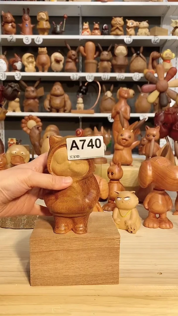 【闪购商品】木木雕摆件卡通可爱