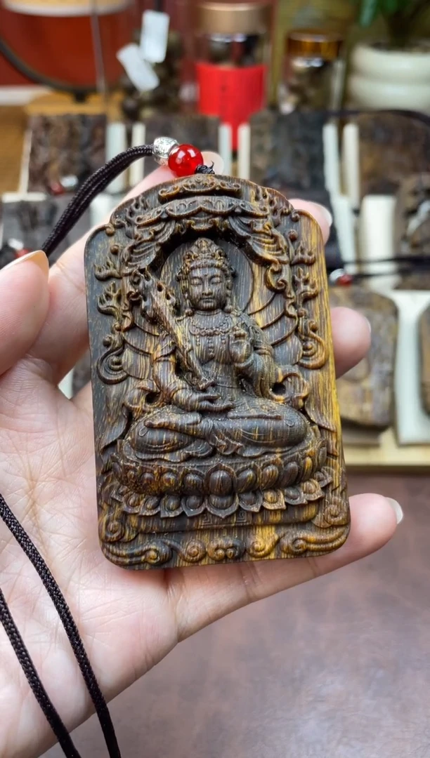 木木雕款芽庄 十二生生肖 守护 虚空藏 8cm 送养香瓶