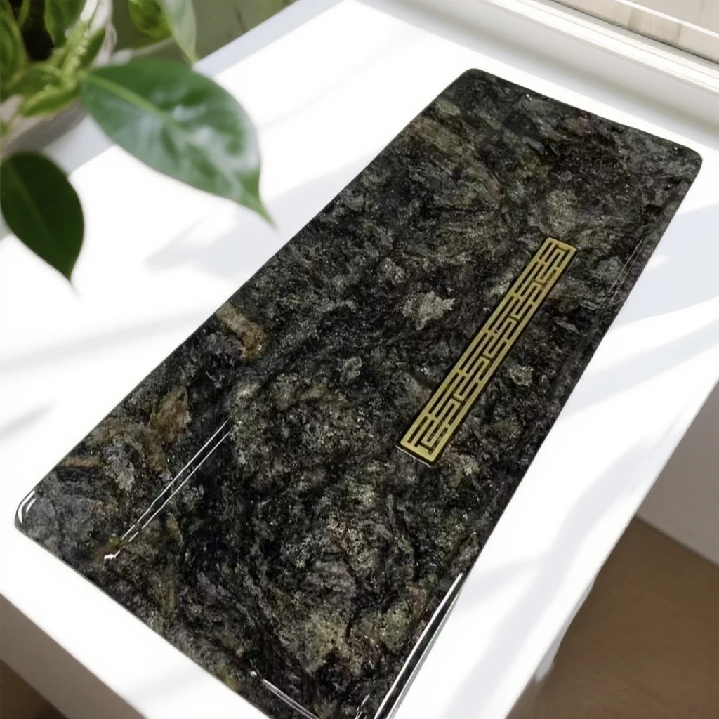 铂金钻真天然奢石家用茶盘奢石轻奢高端石材茶具办公茶台客厅茶盘