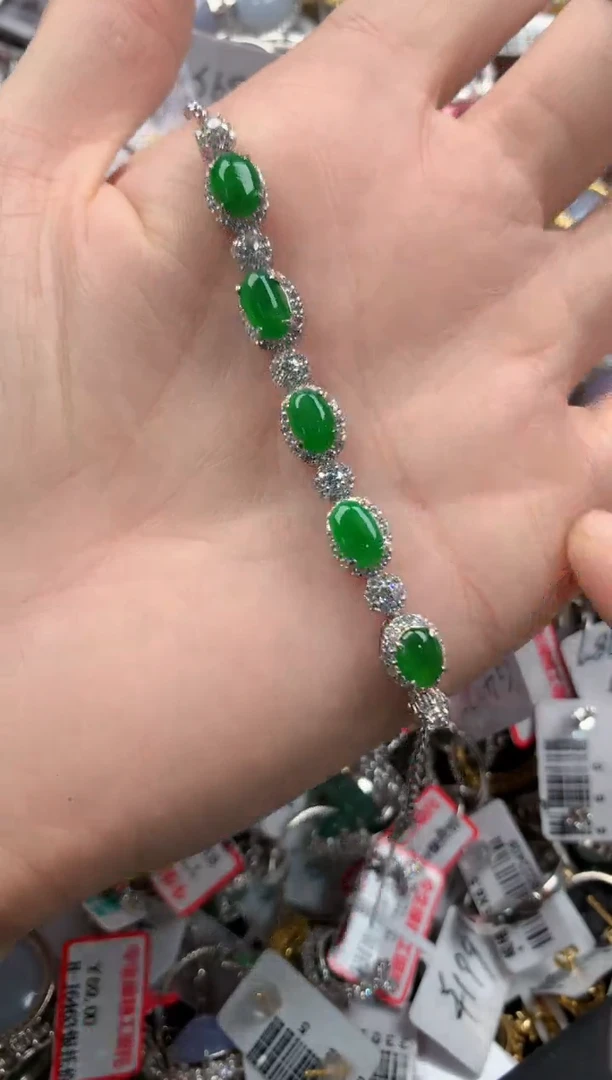 银S925镶嵌戒指翡翠7777-----4