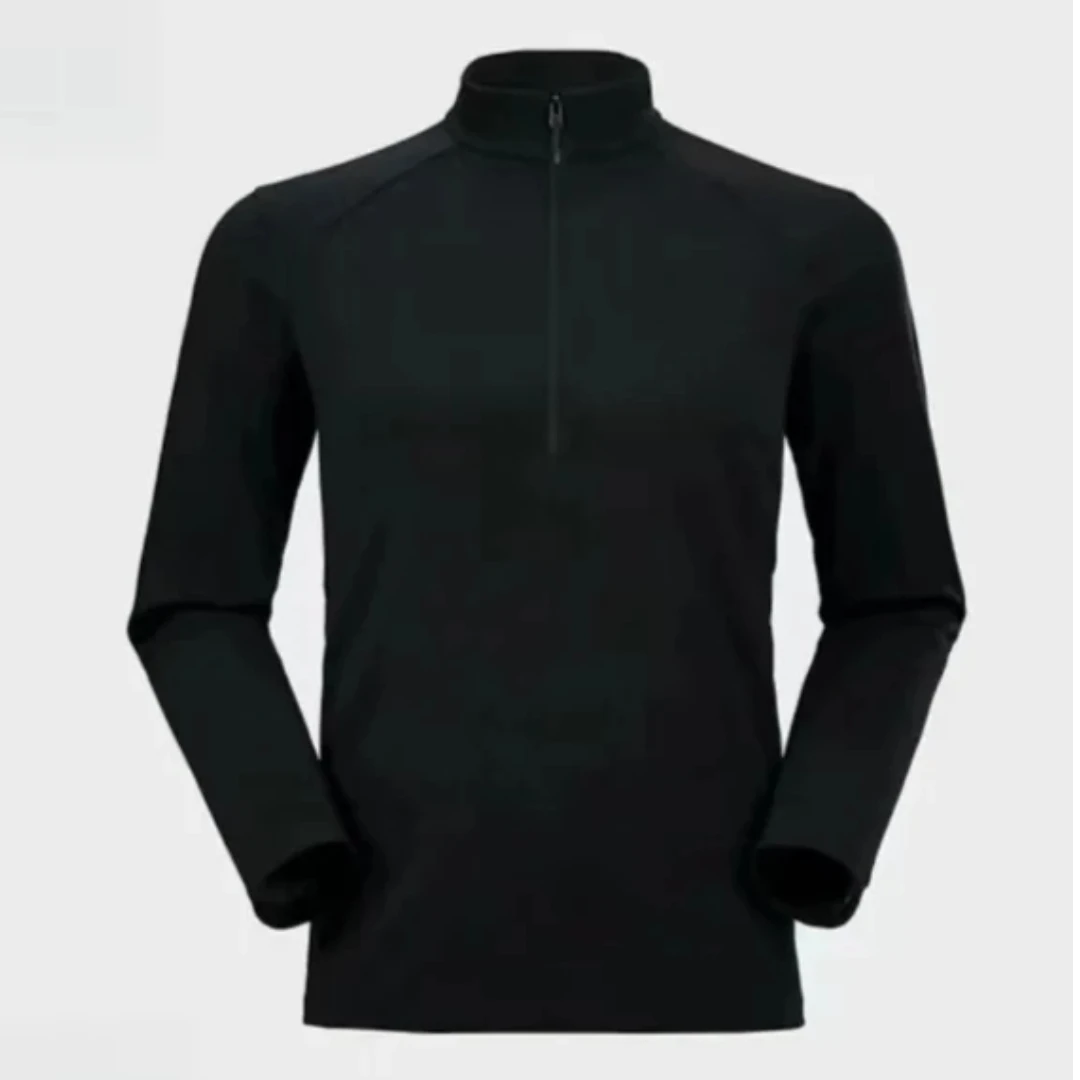 7户外运动立领拉链长袖加绒T恤