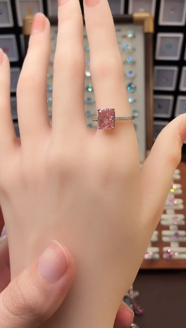 戒指彩色蓝宝石银S925镶嵌1111