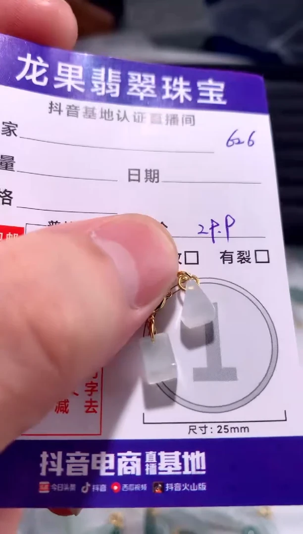翡翠未镶嵌颈饰三角626