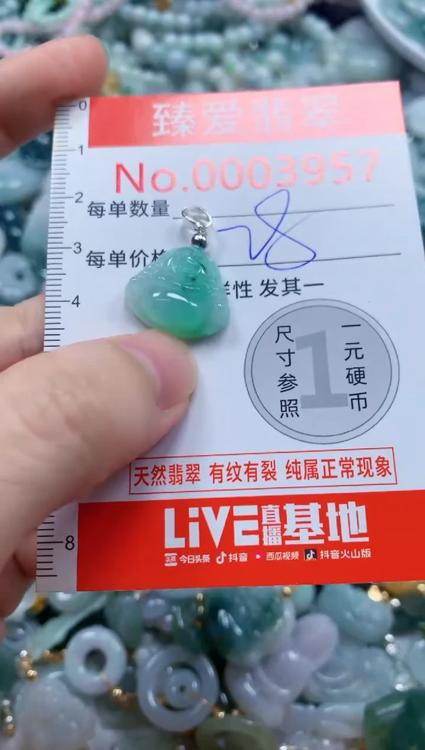 翡翠未镶嵌吊坠(不含链)3957