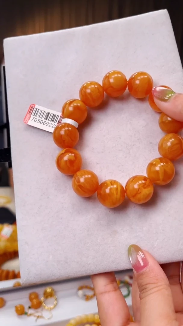 未镶嵌琥珀手链17mm手串