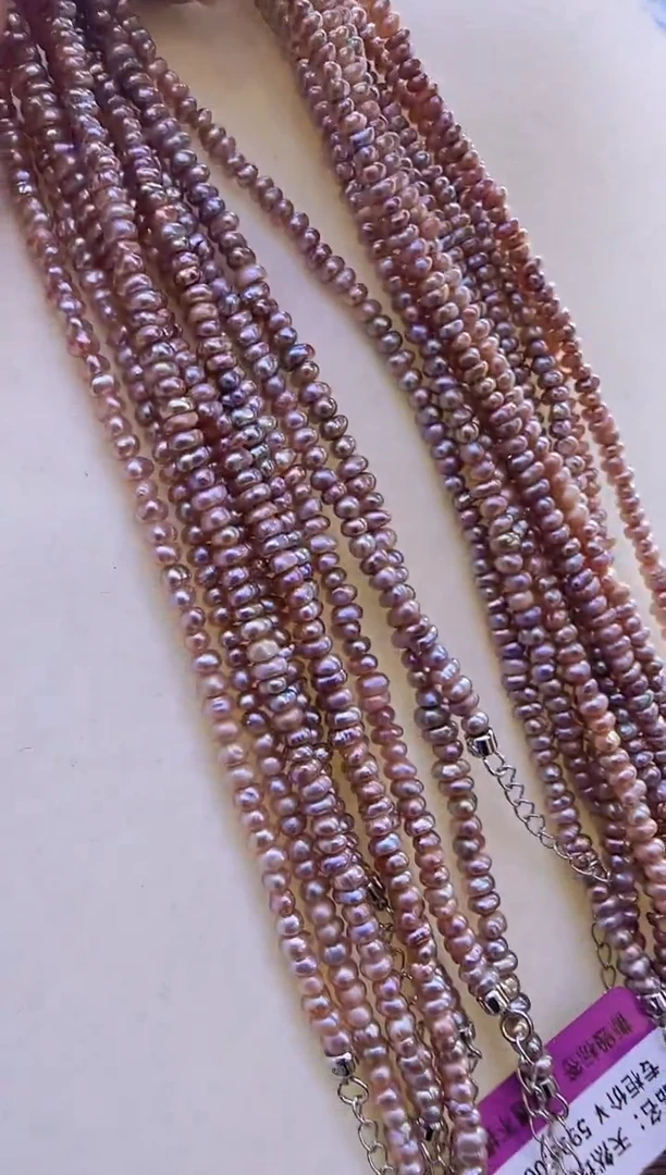 银S925镶嵌淡水珍珠项链169