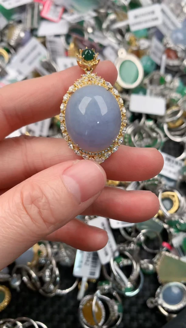 银S925镶嵌戒指翡翠111--4