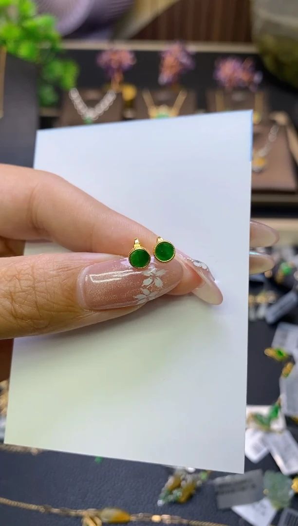 翡翠银S925镶嵌颈饰多样性发其一净货12240