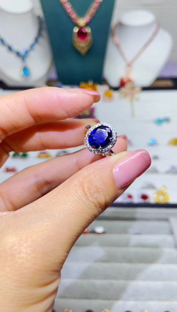 银S925镶嵌耳饰紫晶1