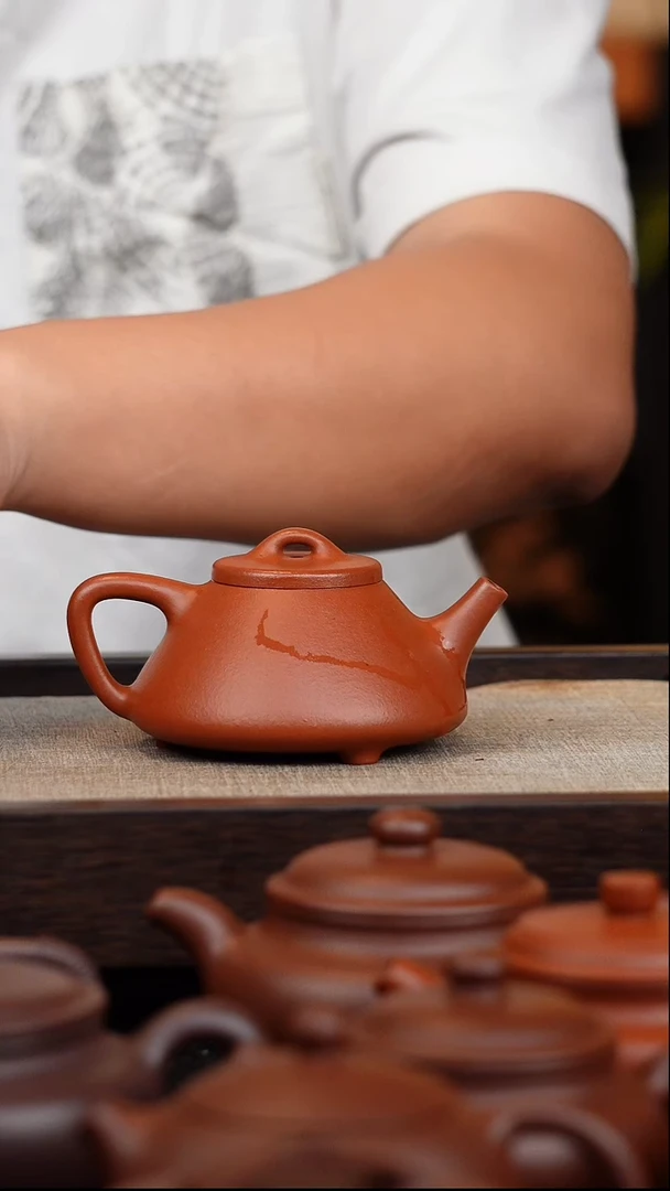 茶壶紫砂微瑕朱泥子冶150cc