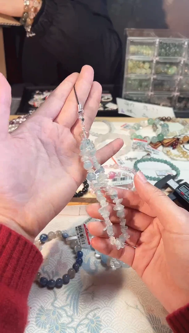 【闪购商品】海蓝宝石手绳未镶嵌F92手机挂