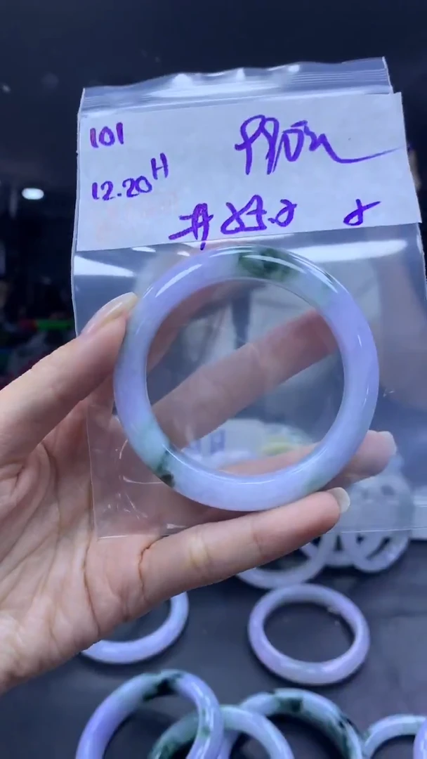 未镶嵌定制翡翠101手镯55.5纹+990元+拍一发一