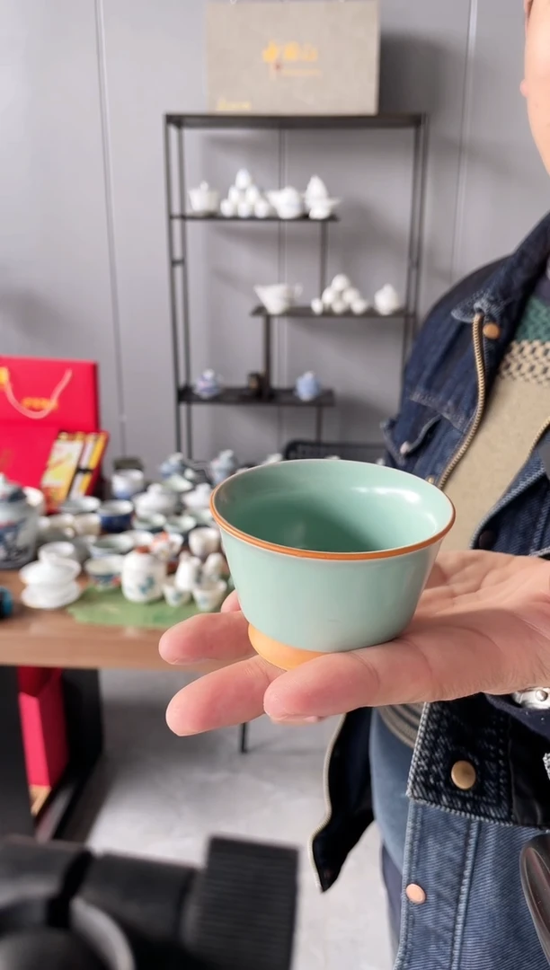 【闪购商品】【瓷心匠物】直播间福利专款汝窑高脚杯