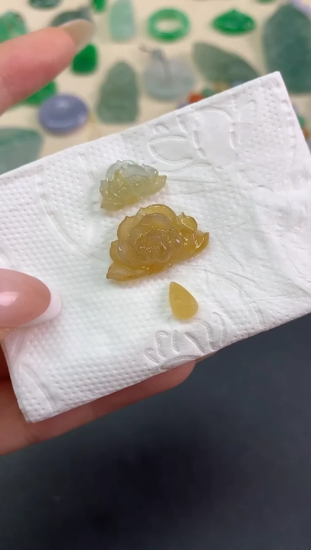 未镶嵌定制翡翠毛货裸石一套|1800