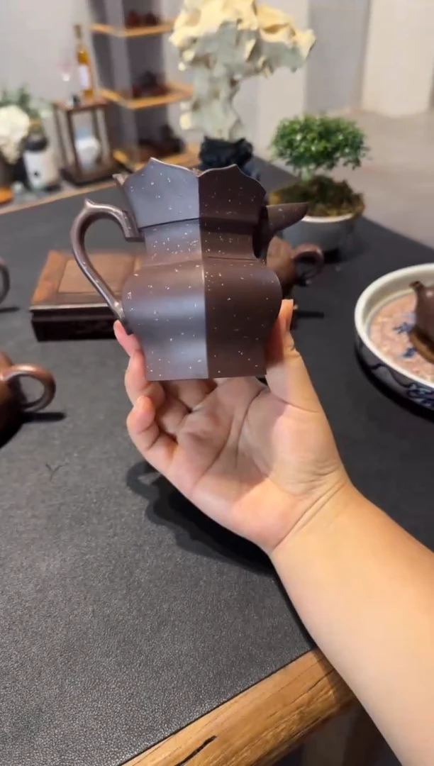 茶壶紫砂景**云大彬僧帽 铺砂