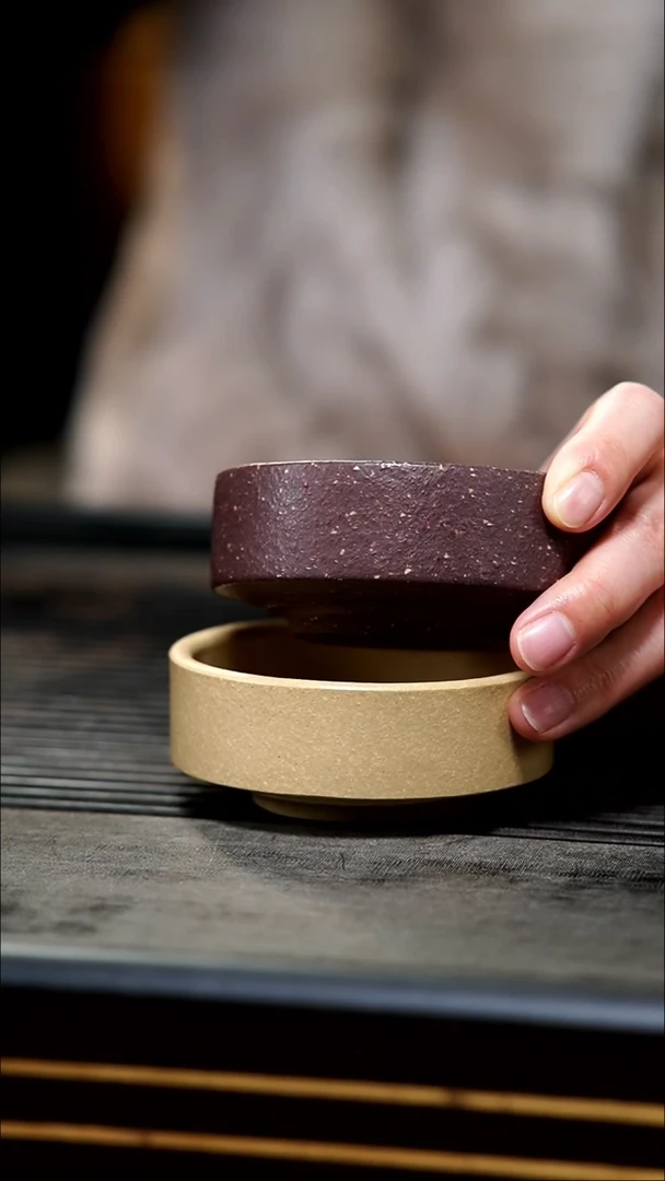 【闪购商品】紫砂茶壶两款16目粗砂本绿➕天青套组轮回杯2杯