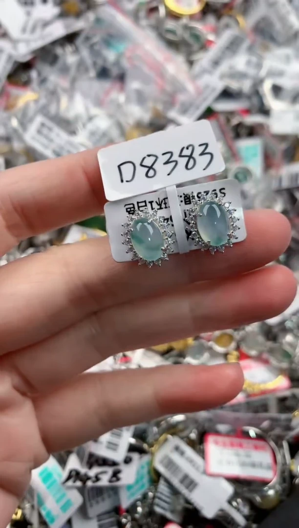 银S925镶嵌戒指翡翠999----5