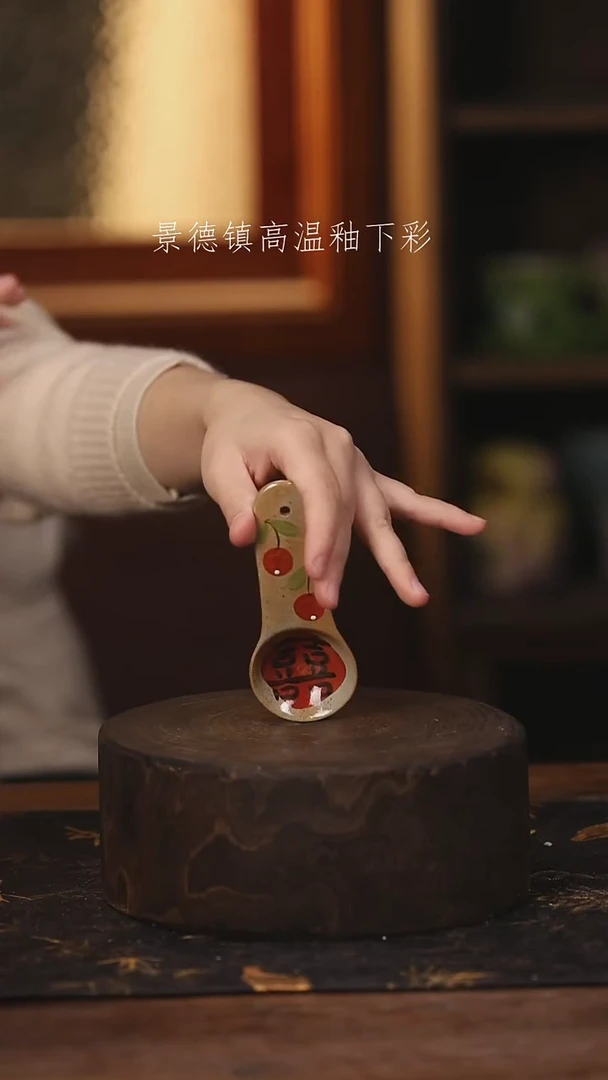 陶瓷景德镇高温釉下手绘陶瓷@L298@