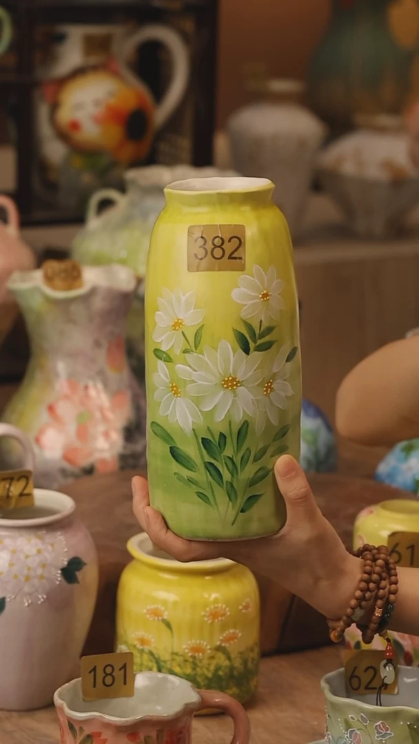 陶瓷382景德镇设计师手作花器摆件侘寂风