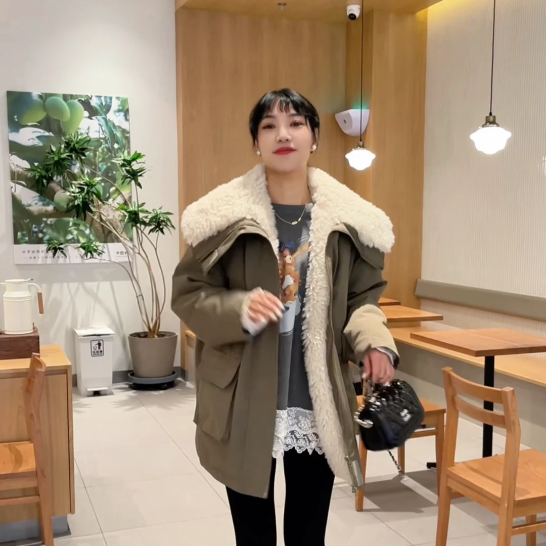 【露丝同款】韩版宽松气质加厚露思同款派克服