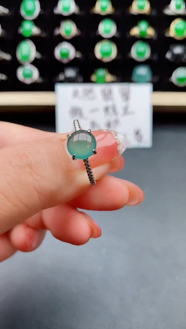 【闪购商品】翡翠戒指银S925镶嵌8508080