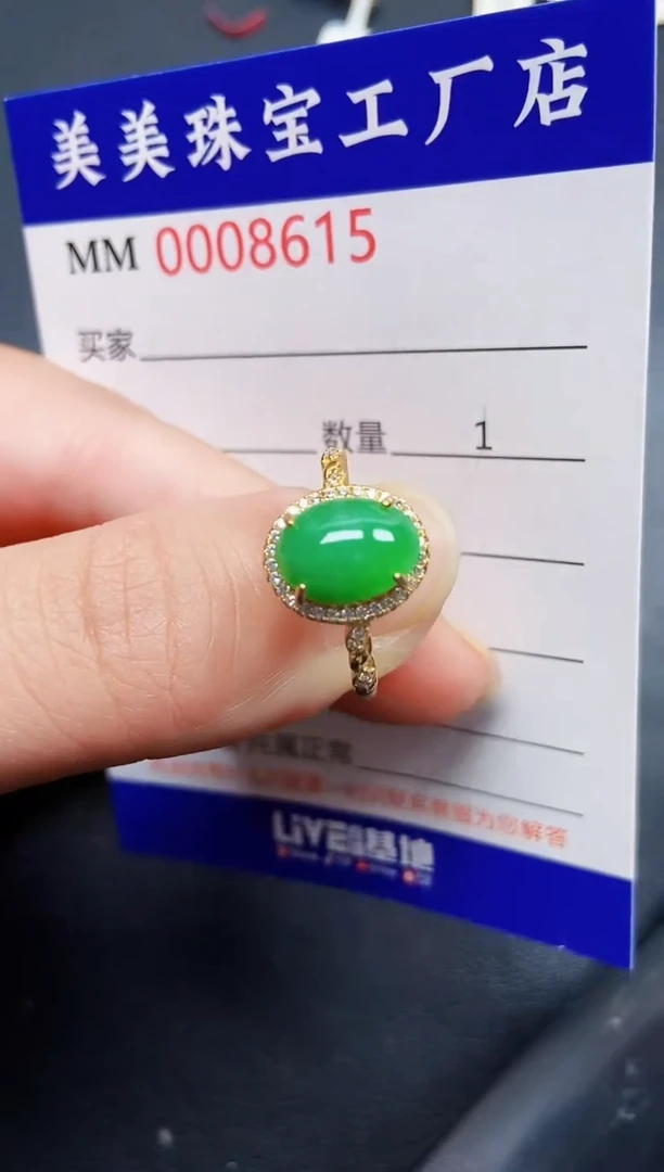 翡翠银S925镶嵌颈饰8615