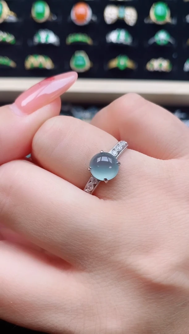 【闪购商品】翡翠戒指银S925镶嵌213121