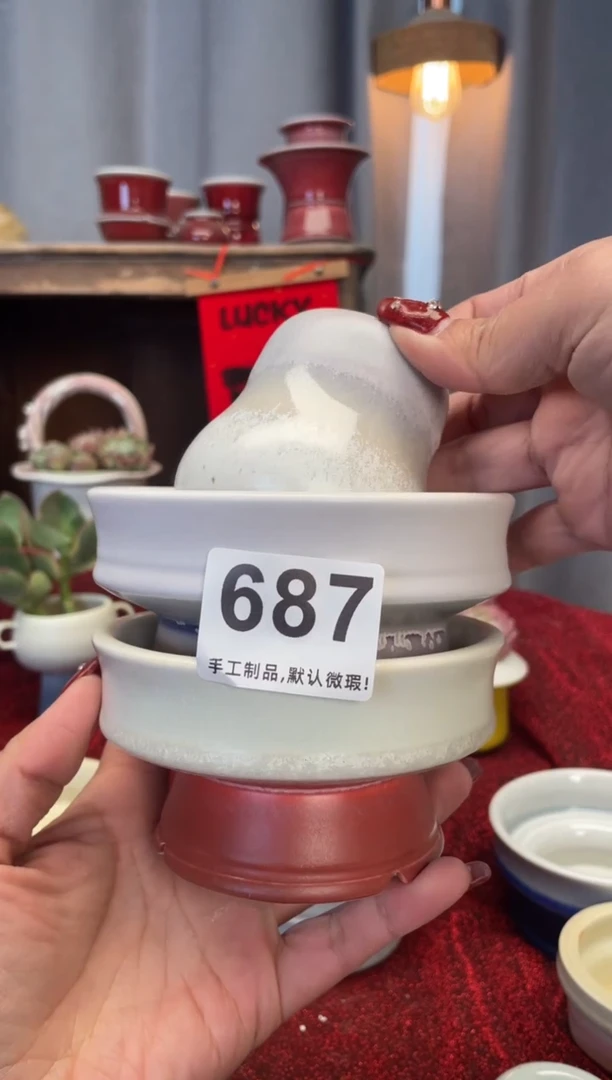 【闪购商品】摆件687手工花盆 默认微瑕