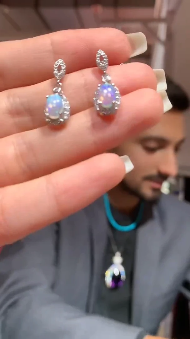 银S925镶嵌欧泊珠宝奇石【宝石世家严选】