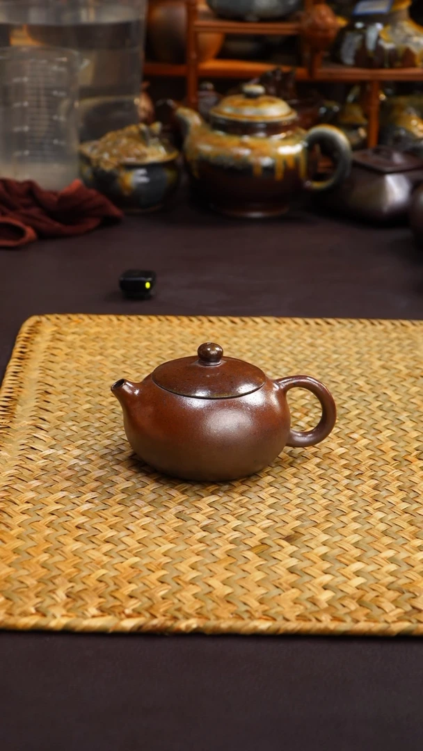 茶壶紫砂纯自然柴烧