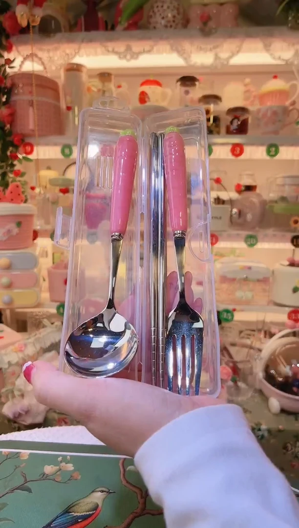 胡萝卜叉勺3件套——手工制作品质好！