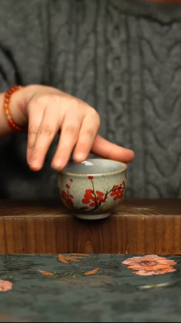 杯釉下彩手工手绘同款陶器