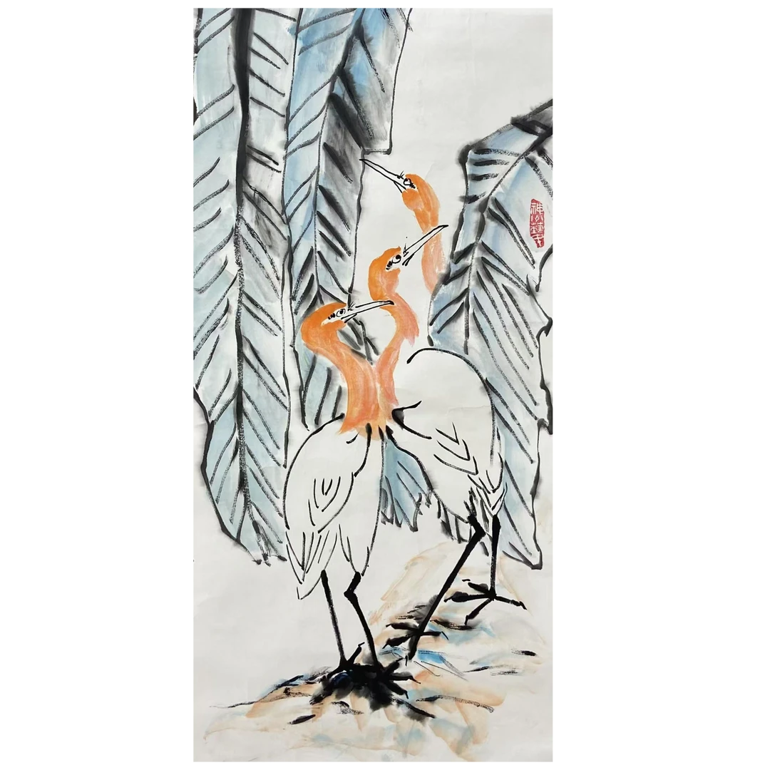 李老款  花鸟画心100 50 4.5平尺