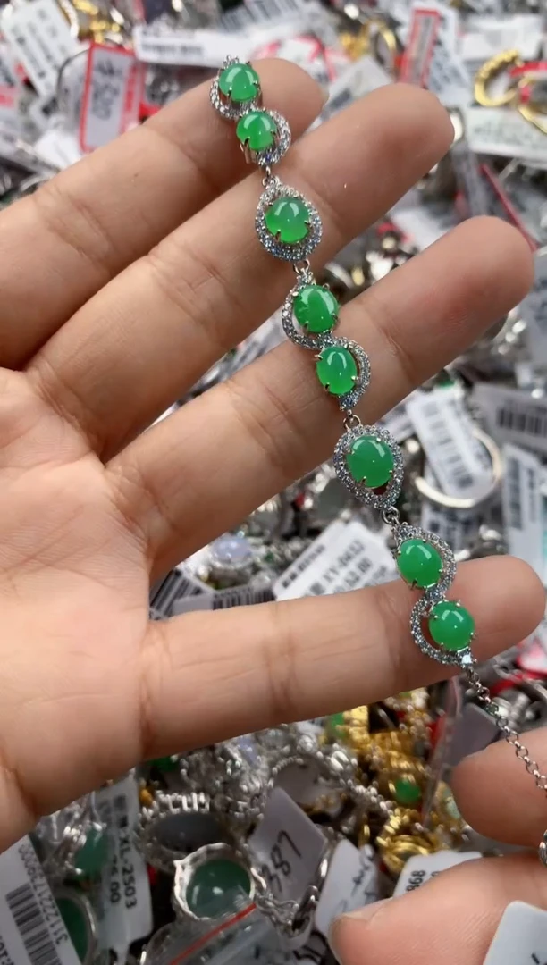 银S925镶嵌戒指翡翠333    6