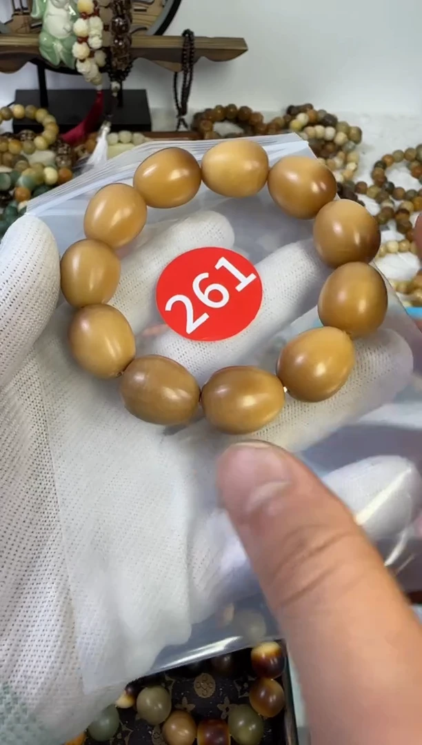 白玉菩提手串17*20干磨近全261