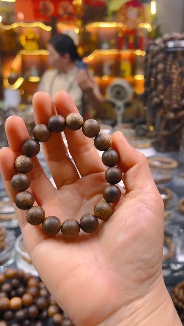 手串沉香缘棋楠圆珠单圈