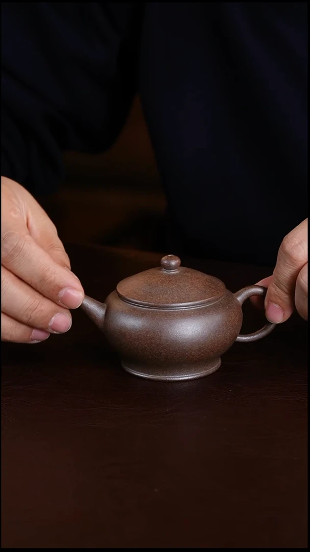 茶壶紫砂柴烧水平壶
