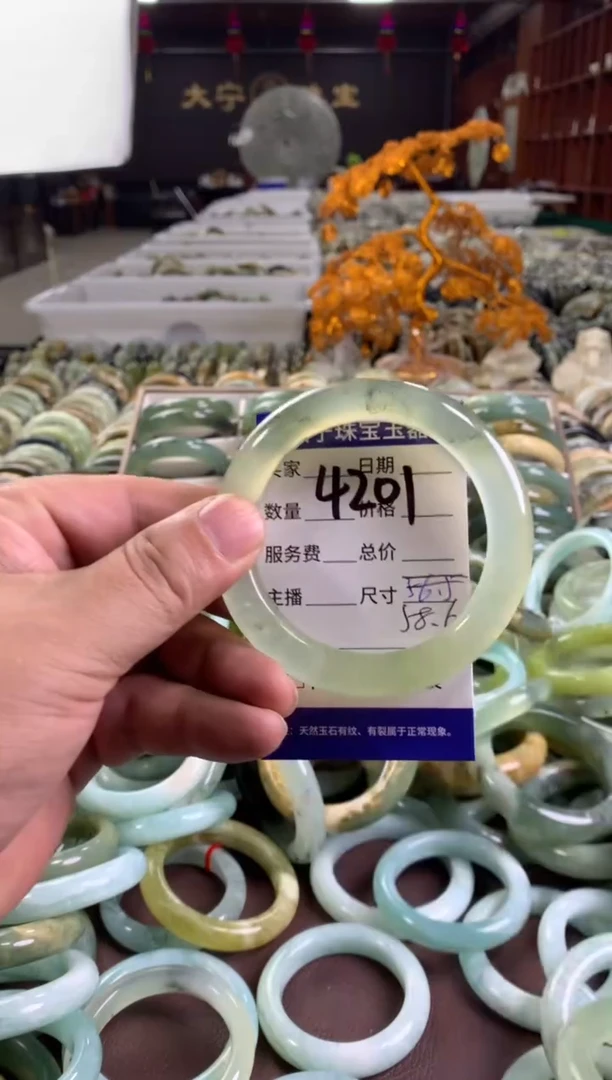 蛇纹石玉未镶嵌手镯4201