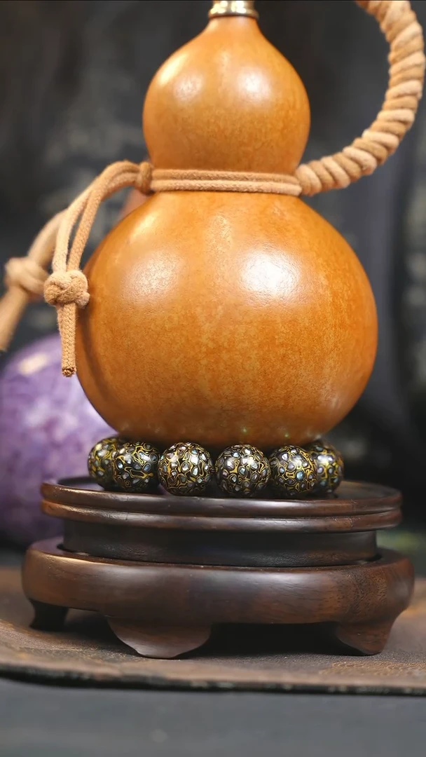 【闪购商品】YP126大漆酒葫芦不包手串及旋转底座