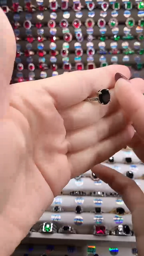 【闪购商品】蓝宝石戒指银S925镶嵌银色8.10山蓝