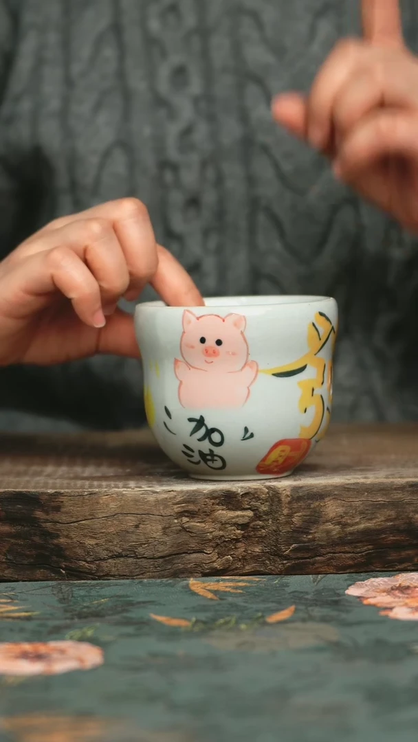 【闪购商品】瓷片釉下彩手工手绘同款陶器